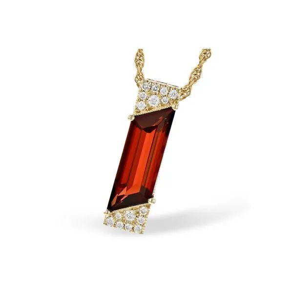 Garnet & Diamond Necklace Georgetown Jewelers Wood Dale, IL