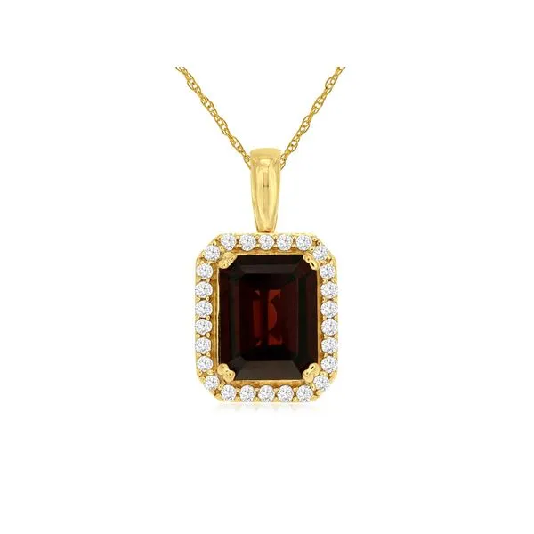 Garnet & Diamond Pendant Georgetown Jewelers Wood Dale, IL