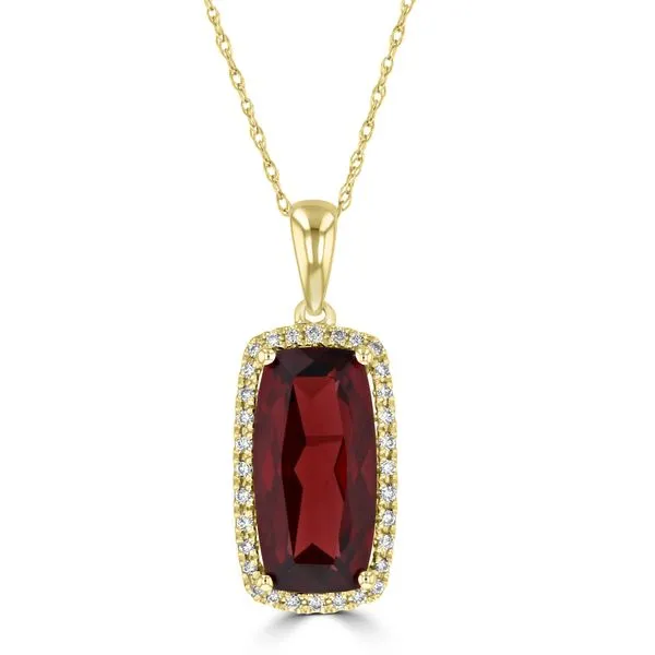 Garnet & Diamond Pendant