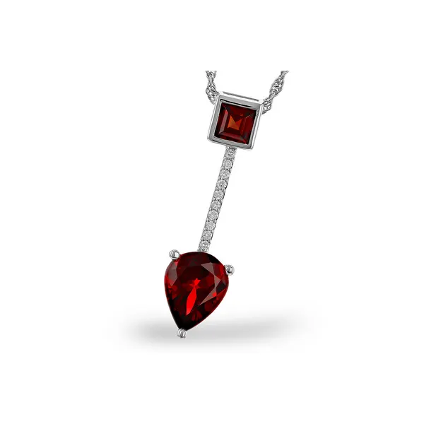 Garnet & Diamond Necklace Georgetown Jewelers Wood Dale, IL