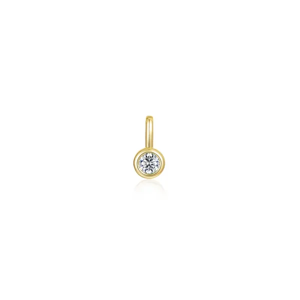 Sterling Silver Gold Plated Birthstone Pendant - April Georgetown Jewelers Wood Dale, IL