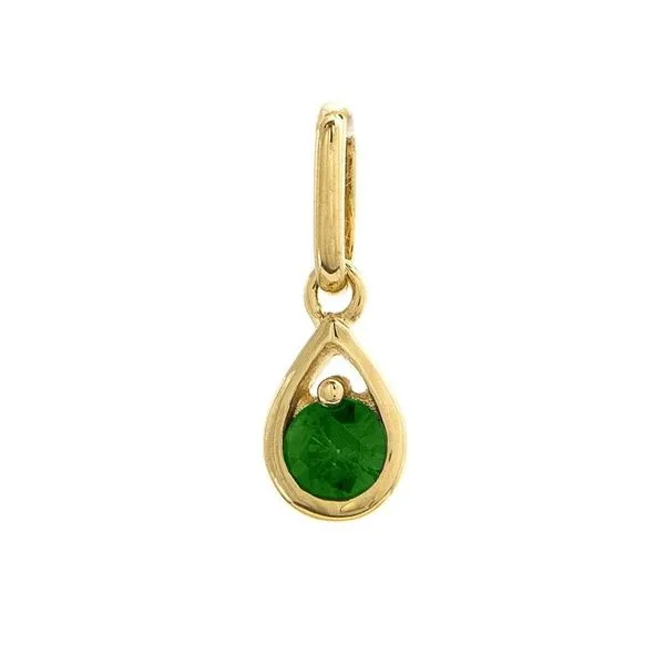 14K Yellow Gold Emerald Pendant