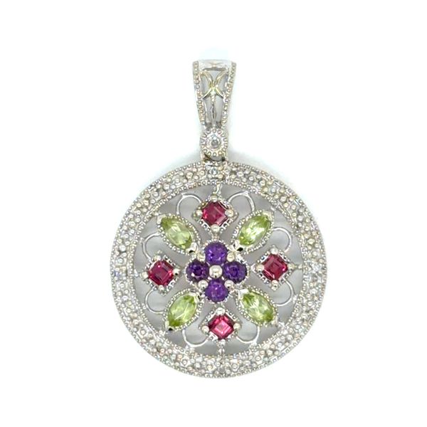 Estate Gold Multi Gemstone Pendant Georgetown Jewelers Wood Dale, IL