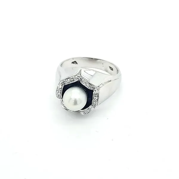 Pearl and Diamond Ring Image 2 Georgetown Jewelers Wood Dale, IL
