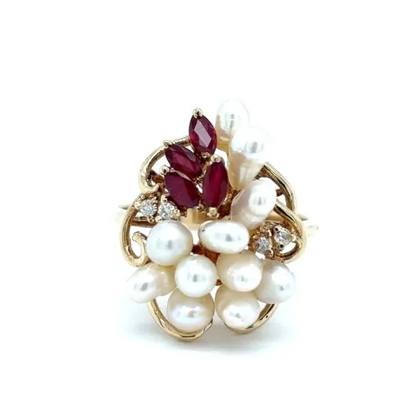 Estate 14K Yellow Gold Pearl Ring