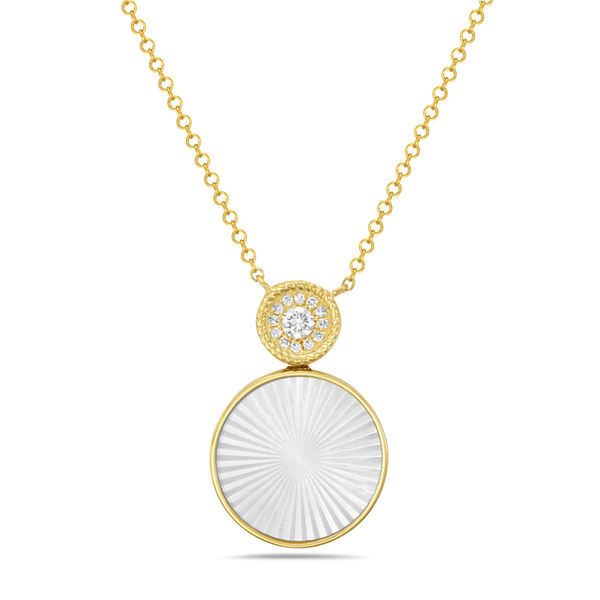 14K Yellow Gold Mother of Pearl Necklace Georgetown Jewelers Wood Dale, IL