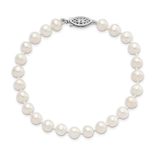 14K White Gold Pearl Bracelet Georgetown Jewelers Wood Dale, IL