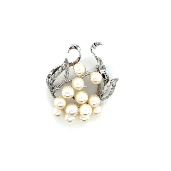 Estate Gold Pearl Pin