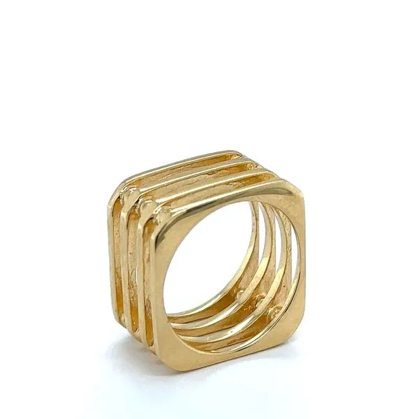Estate Gold Square Wedding Band Georgetown Jewelers Wood Dale, IL