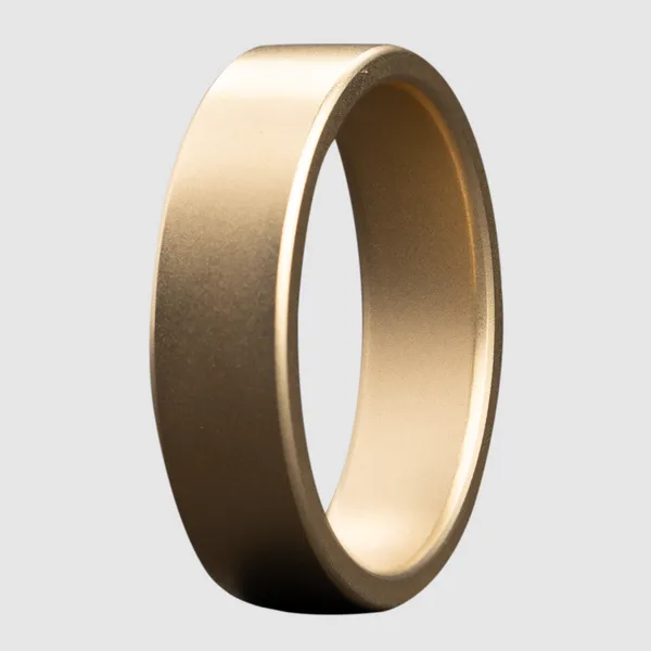Gold Flat Matte Band 6mm Georgetown Jewelers Wood Dale, IL