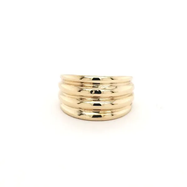 Gold Ribbed Band Georgetown Jewelers Wood Dale, IL