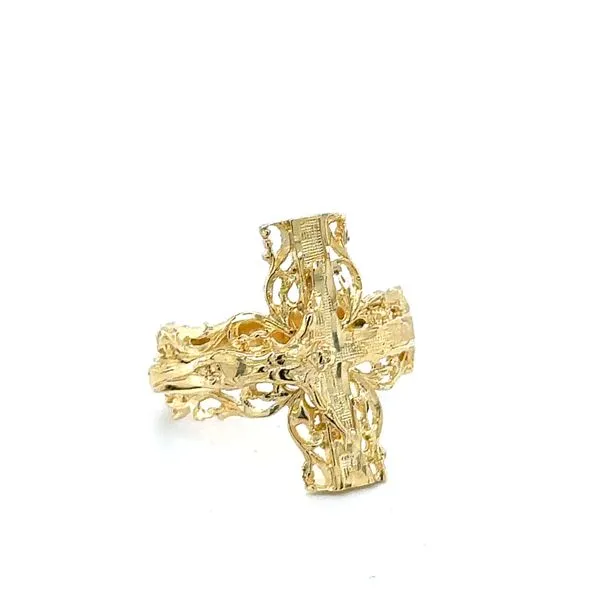 Estate Gold Filigree Crucifix Ring Georgetown Jewelers Wood Dale, IL