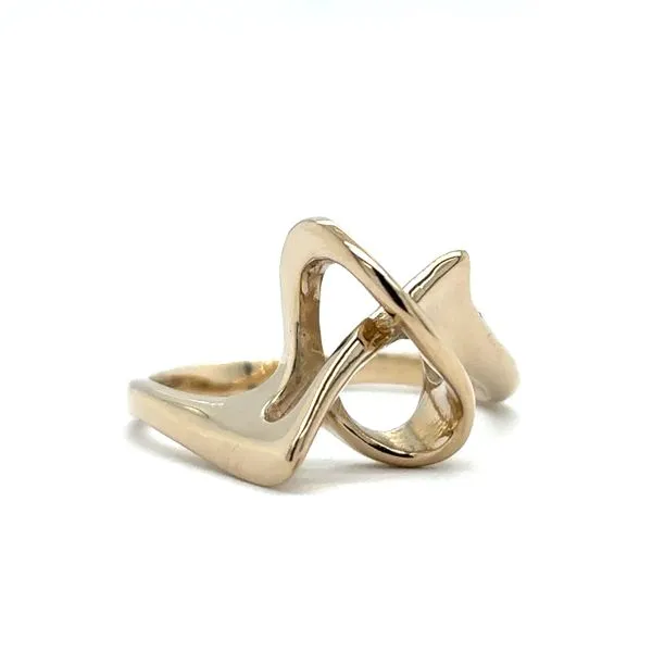 Estate 18K Yellow Gold Free Form Ring