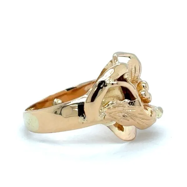 Estate 18K Yellow Gold Flower Ring Image 2 Georgetown Jewelers Wood Dale, IL