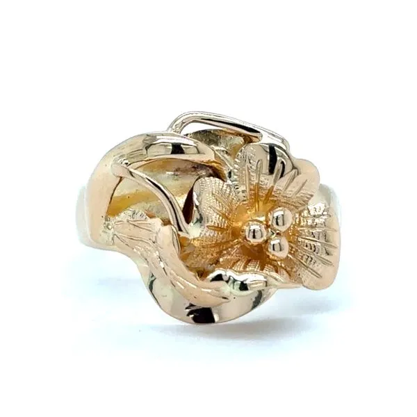 Estate 18K Yellow Gold Flower Ring Georgetown Jewelers Wood Dale, IL