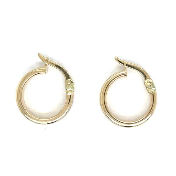 14K Two Tone Gold Earrings