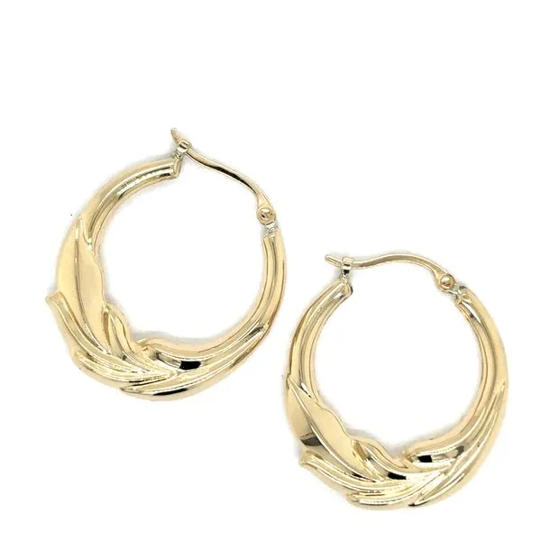 Estate 14K Yellow Gold Hoops