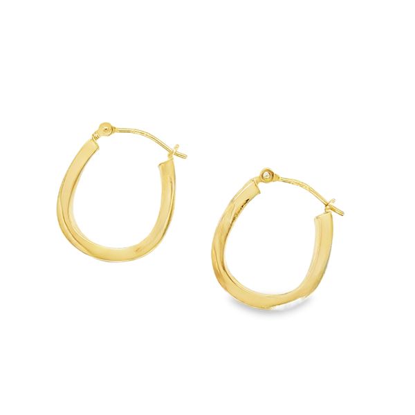Estate Gold Oval Hoop Earrings Georgetown Jewelers Wood Dale, IL
