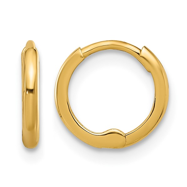14K Yellow Gold Small Huggie Hoop Earrings Georgetown Jewelers Wood Dale, IL