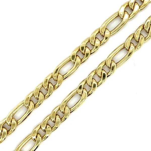 Estate 18K Yellow Gold Hollow Figaro Chain 24
