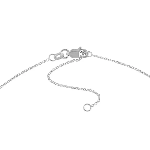 14K White Gold 1.3mm Adjustable Diamond Cut Cable Chain 1...