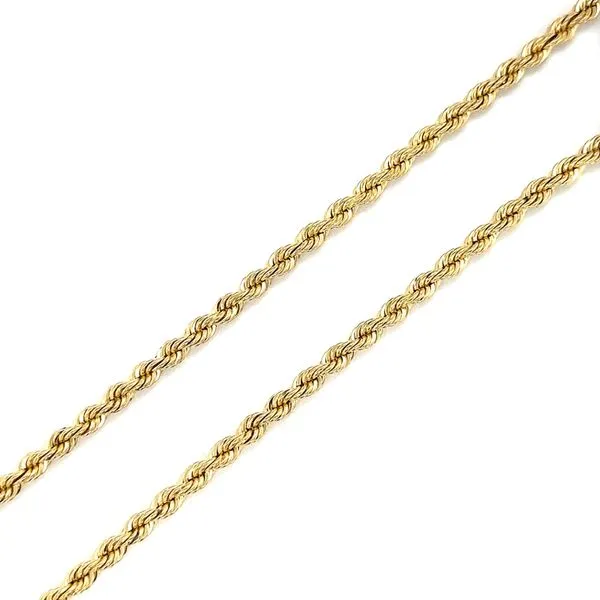 Estate 14K Yellow Gold Solid Rope Chain18