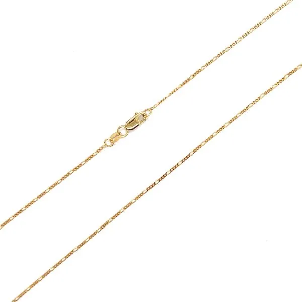 Estate 18K Yellow Gold Figaro Chain 18