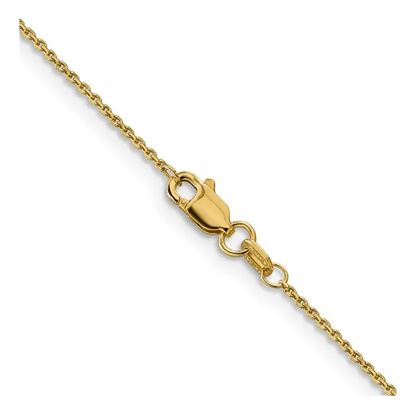 14K Yellow Gold 0.9mm Diamond Cut Cable Chain 18