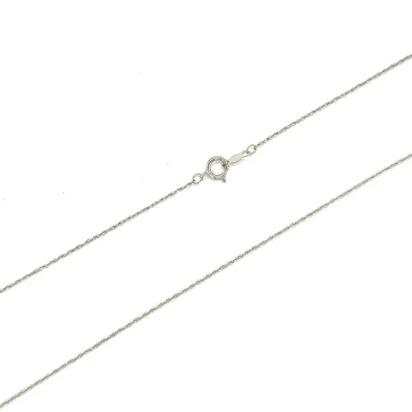Estate 14K White Gold Light Rope Chain 18.5