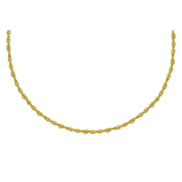 14K Yellow Gold Rope Chain 18