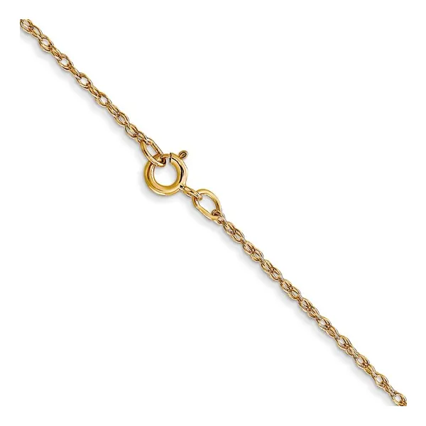 14K Yellow Gold 0.7mm Rope Cable Chain 16