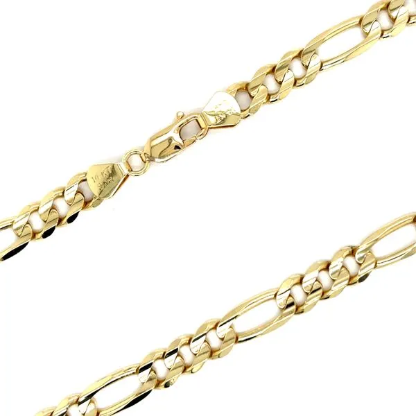 Estate 14K Yellow Gold Figaro Chain 20.5\