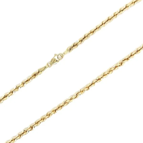 Estate 14K Yellow Gold Hollow Rope Chain 18\