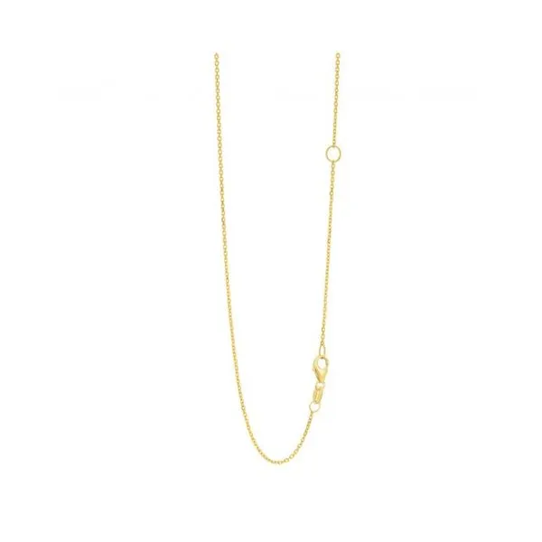 14K Yellow Gold 1.1mm Adjustable Diamond Cut Cable Chain ...