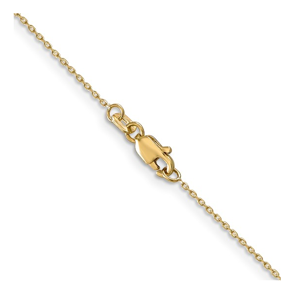 14K Yellow Gold 0.8mm Diamond Cut Cable Chain 20