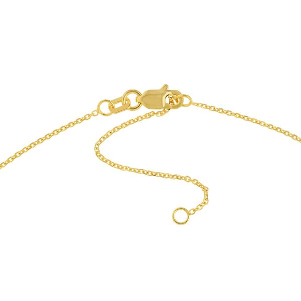 14K Yellow Gold 0.87mm Adjustable Diamond Cut Cable Chain 16-17-18