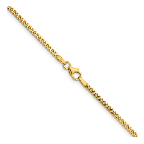 14K Yellow Gold 2.4mm Curb Chain 16