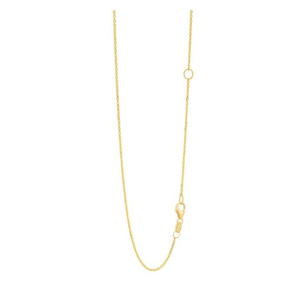 14K Yellow Gold 1.1mm Adjustable Diamond Cut Cable Chain 18-20