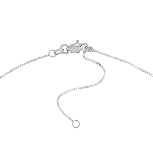 14K White Gold 0.8mm Adjustable Box Chain 16-18