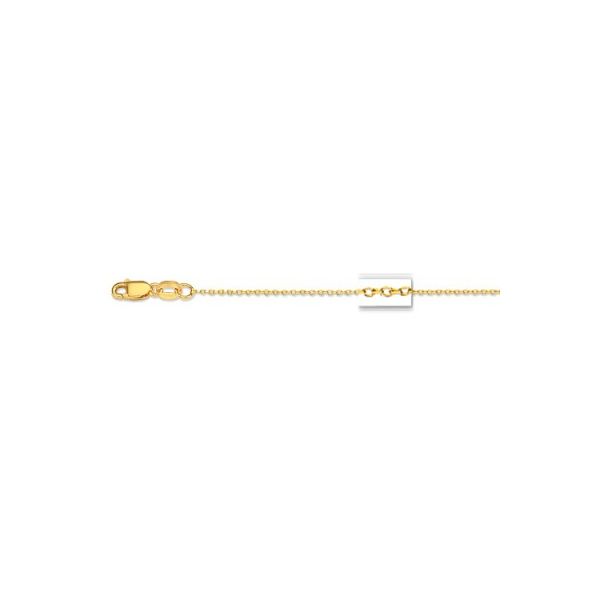 14K Yellow Gold 1.1mm Diamond Cut Cable Chain 18