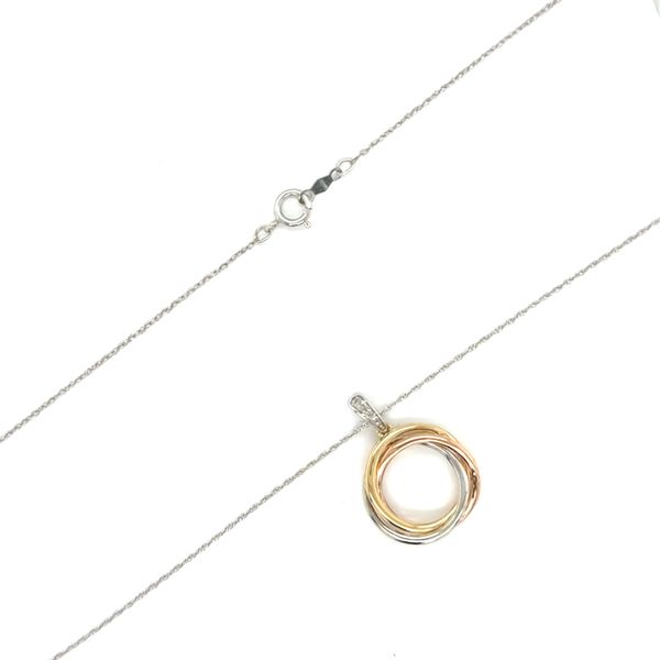 Estate Gold Triple Circle & Diamond Knot Pendant Georgetown Jewelers Wood Dale, IL