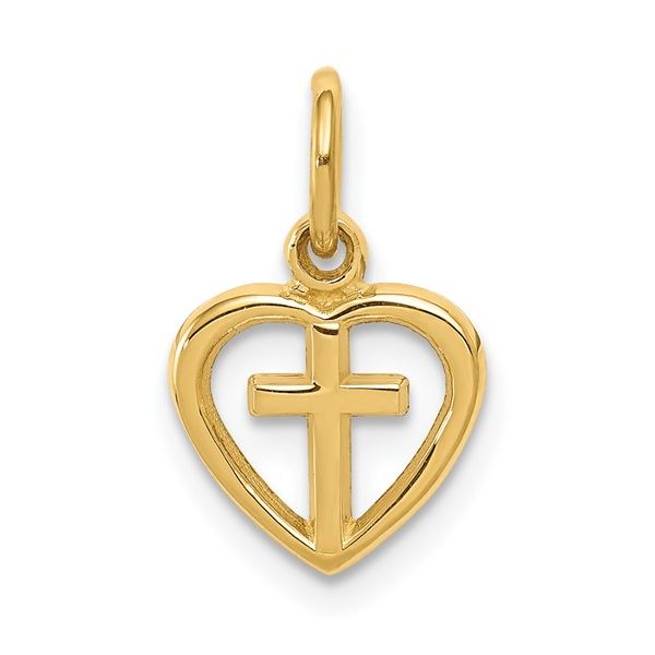 Heart Cross Charm Georgetown Jewelers Wood Dale, IL