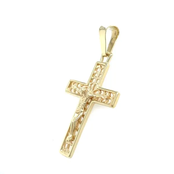 Estate Gold Filigree Cruficix Image 2 Georgetown Jewelers Wood Dale, IL