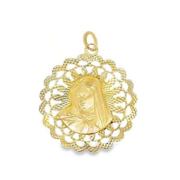 Estate Gold Jesus and Mary Medal
