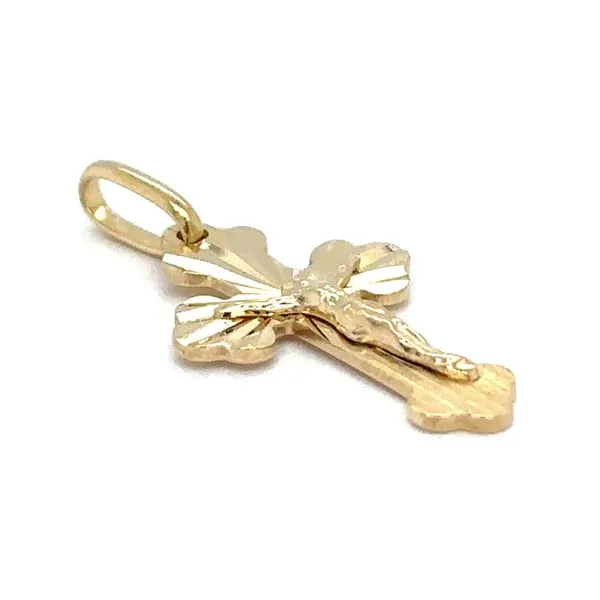 Estate Gold Textured Crucifix