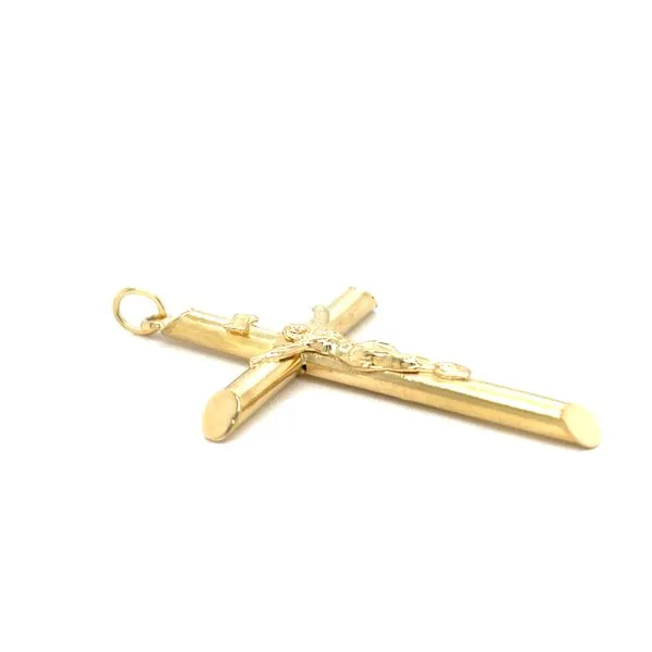 Estate 18K Yellow Gold Large INRI Crucifix Image 2 Georgetown Jewelers Wood Dale, IL