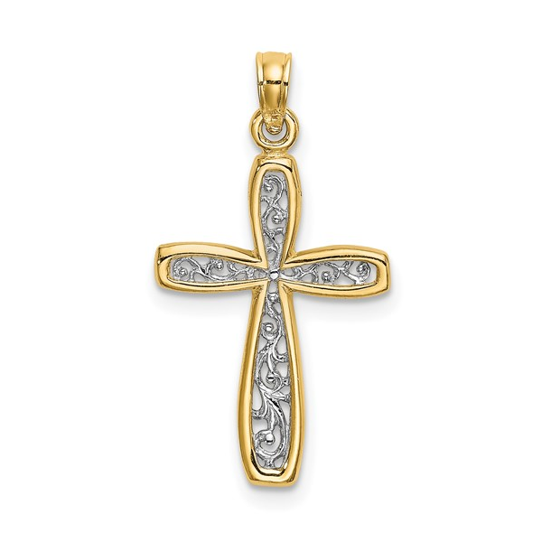 14K Two Tone Gold Cross Georgetown Jewelers Wood Dale, IL