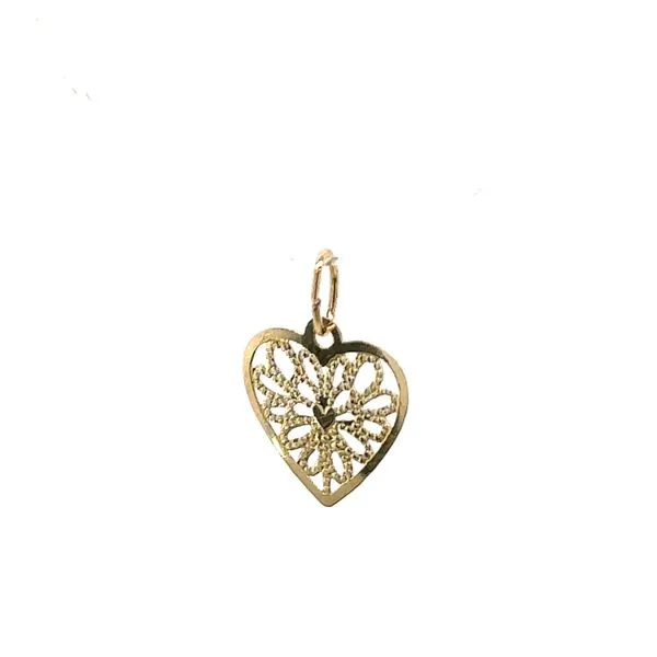 Estate Gold Filigree Heart Pendant Georgetown Jewelers Wood Dale, IL