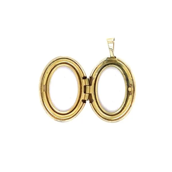 Estate Gold Oval Butterfly Locket
