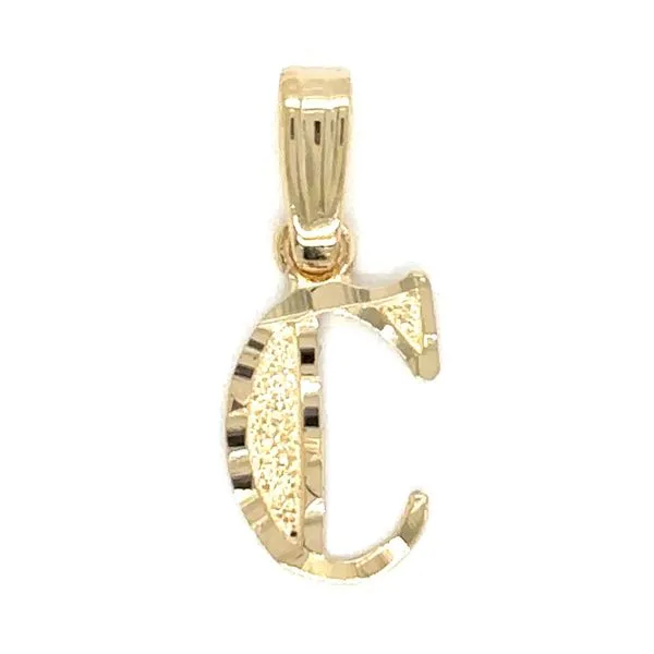 Estate 14K Yellow Gold Initial \C\ Pendant